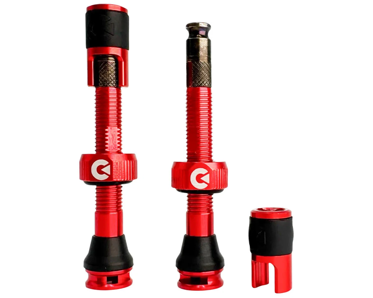 Clik Tubeless Valve Set (Ignite Red) (Pair) (40mm)